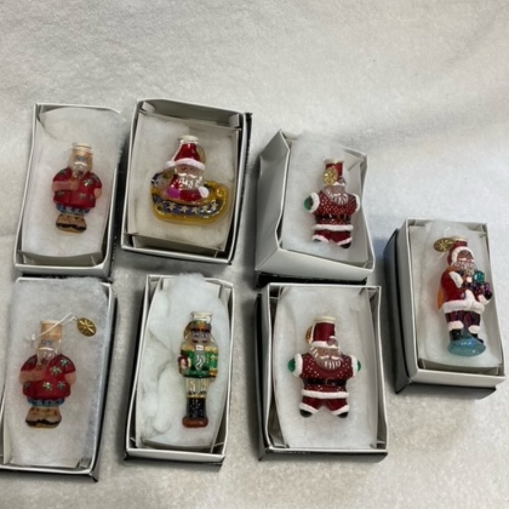 Christopher Radko Starlight Gems Christmas Ornaments-Set of 7